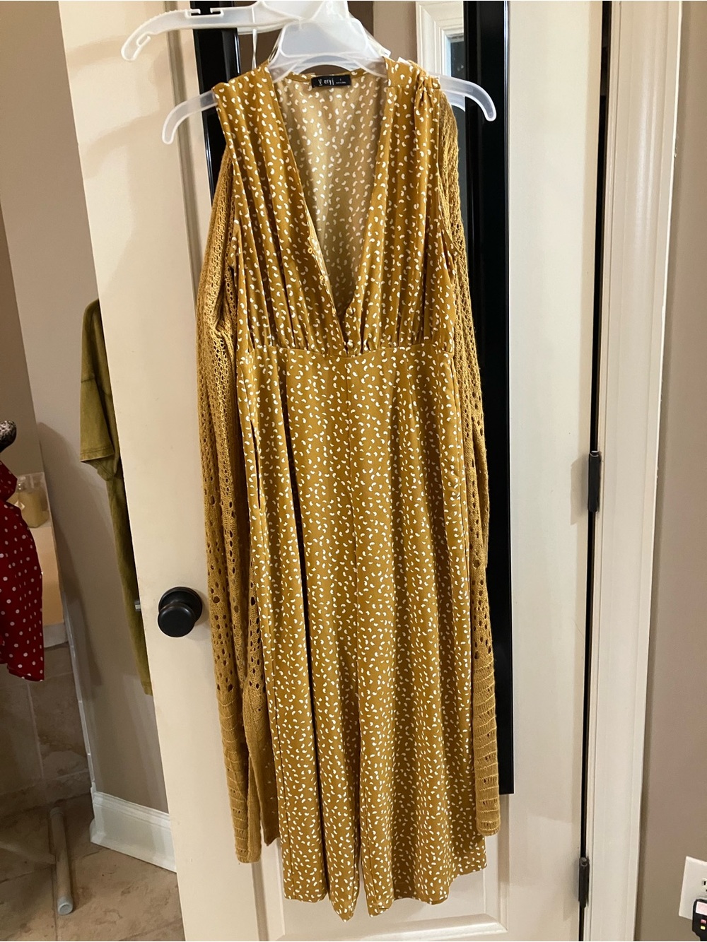 Jumper and cardigan mustard yellow